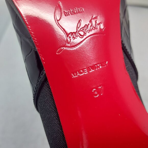 Christian Louboutin Black Crocodile Chelsea Boot - Picture 4 of 11